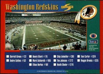 Seattle Seahawks / Washington Redskins 1994 Score NFL Checklist #319